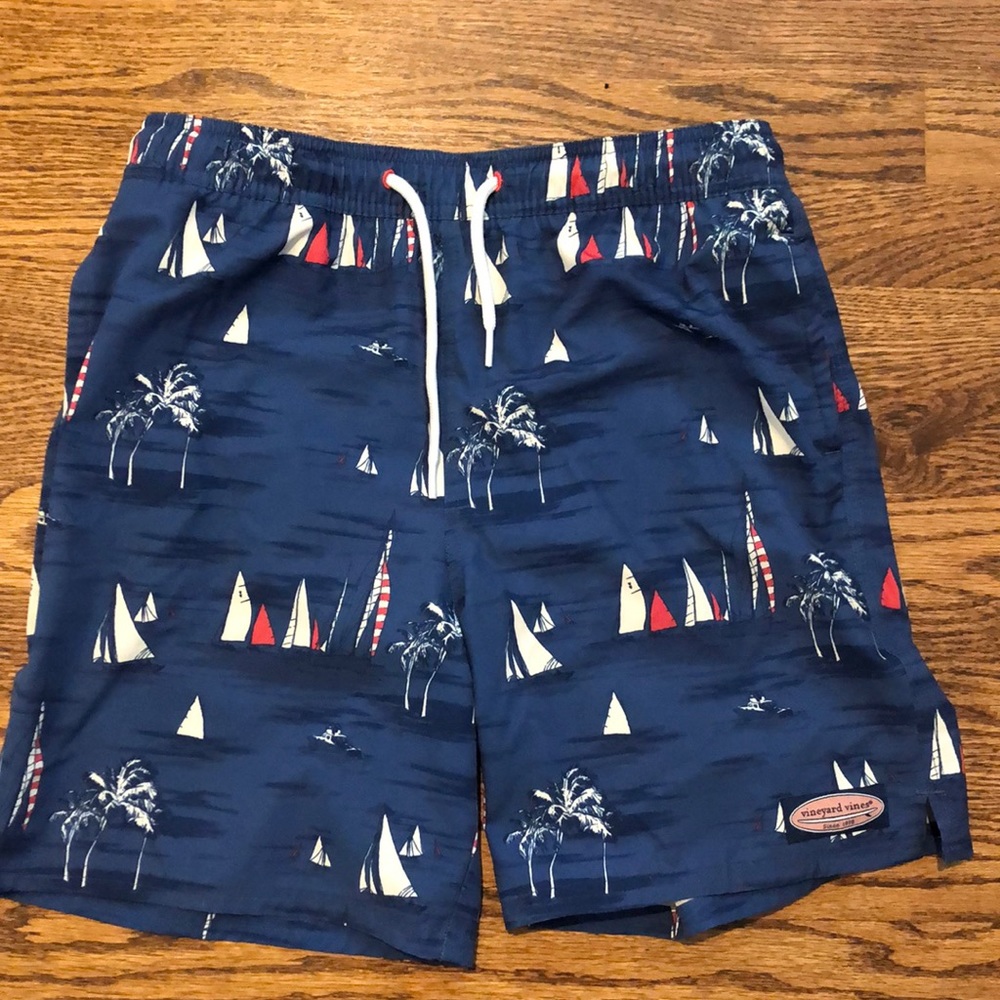 Vineyard Vines boys size L (16) swim trunks. Excellent condition.